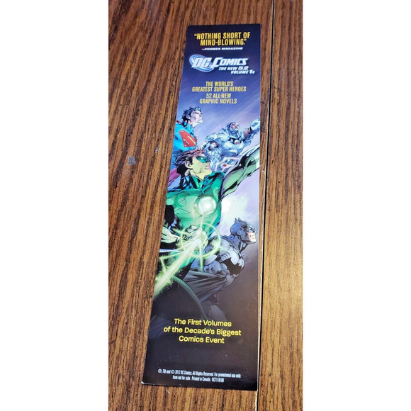 DC Comics The New 52 Crossover Promo Bookmark Checklist Superman Batman JLA - Picture 1 of 6